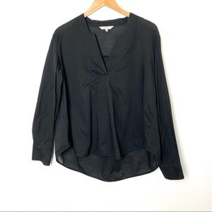 & Other Stories Cotton Popover Long Sleeve V-Neck Blouse